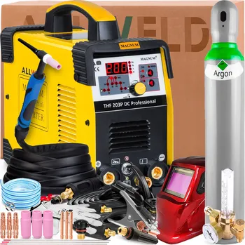 Svářečka INVERTOROVÁ SVAŘEČKA MAGNUM THF 203P TIG DC HF 230V PULS MMA 2T/4T SADA