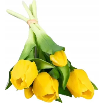 umělá květina Kytice LITEN tulipány žluté 31 cm HOMLA