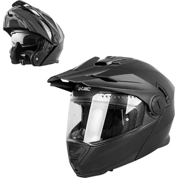 Helma na motorku W-TEC Výklopná enduro přilba Biscaia P/J béžová matná - S (55-56)