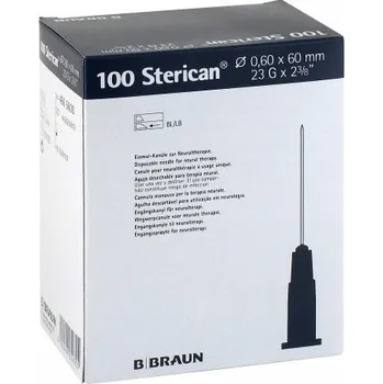 Injekční jehla Jednorázová injekční jehla B.Braun, Sterican, 0,60x60mm (23G) 100 ks