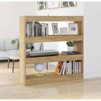 Knihovna vidaXL Knihovna / dělicí stěna 100 x 30 x 103 cm [811749] Barva: dub sonoma