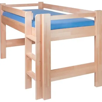 Dětská postel Zvýšená buková postel Lucas 90x200 Moření: Antracit, 90x200