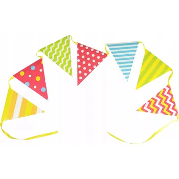 Papírová narozeninová girlanda, barevná, 150 cm
