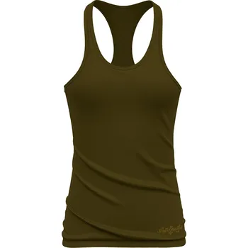 Dámské oblečení Dámské funkční sportovní tílko KHAKI Bamboo Ultra CLASSIC - Khaki / XL