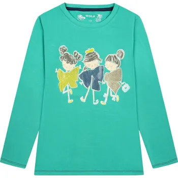 Dívčí tričko - Wolf S2241B, zelinkavá Barva: Zelinkavá, Velikost: 128