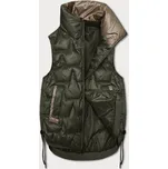 Krátká dámská vesta v khaki barvě se stahovacími boky SWest