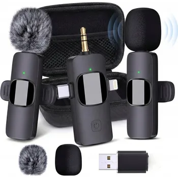 Mikrofon 2x bezdrátový náhlavní mikrofon UHF + přijímač