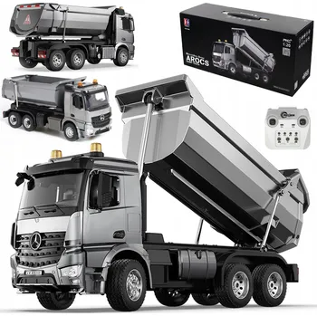 RC model auta Dálkově ovládané nákladní auto Double E kovová sklápěčka 1:20