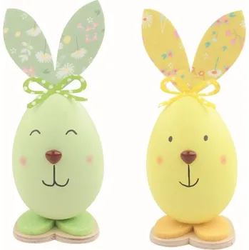 Velikonoční dekorace Velikoční veselé vejce Zajíc 5 x 11,5 x 5 cm na postavení
