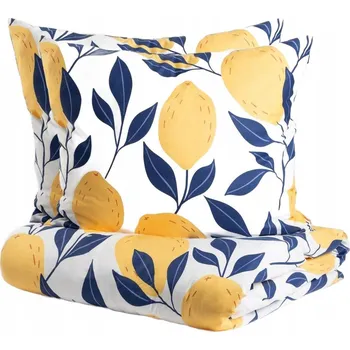 Povlečení Povlečení SIDRUM z mikrovlákna s motivem citronů 160x200 + 2*70x80 cm HOMLA