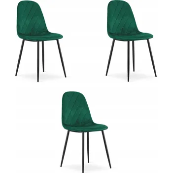 Jídelní židle Židle ASTI - tmavě zeleň samet x 3