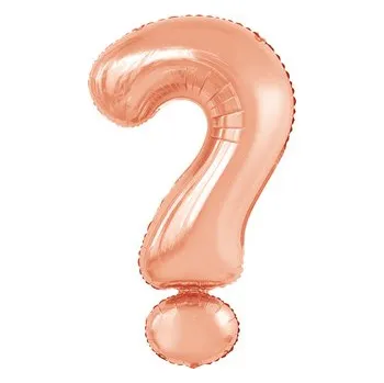 Balónek Foliový symbol Otazník rose gold 100 cm - Amscan