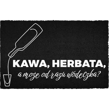 Rohožka VSTUPNÍ ROHOŽKA KOKOS 40X60 KÁVA NÁPIS KÁVA, ČAJ NEBO VODKA?