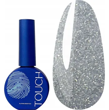 Lak na nehty TOUCH Space gel lak 01 - bílý reflexní hybridní lak na nehty, 9 ml