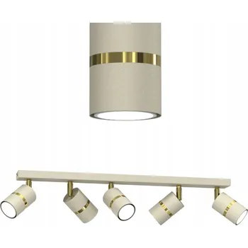 Stropní svítidlo lišta s bodovými světly Ewilight nastavitelné 5x GU10 béžová zlatá