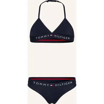 Dámské plavky Tommy Hilfiger Dívčí Trojúhelníkové Bikiny, tmavě modrá, 152
