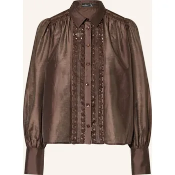 Dámská halenka Van Laack Dámská Košile Vl-Alwia-Pb S Krajkou, tmavě hnědá, 36