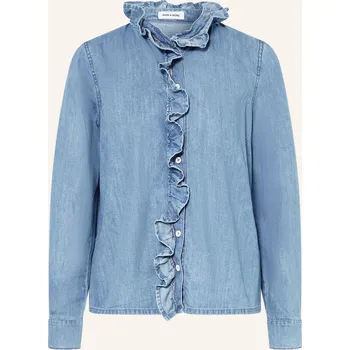 Dámská halenka More & More Dámská Džínová Košile S Volánky, modrá, 40