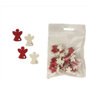 Vánoce Andělé dřevění 2cm - 36ks