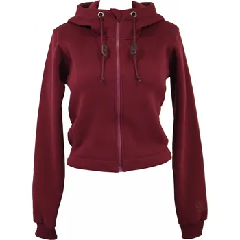 Pánská mikina Krátká mikina na zip - vínová Velikost: M