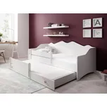 Dětská postel Amore s přistýlkou včetně matrací - bílá/růžová bez obrázku