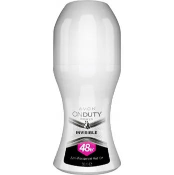 Avon OnDuty Women invisible antiperspirant v kuličce ochrana bez skvrn 50 ml