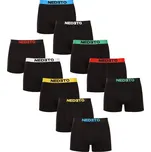 10PACK pánské boxerky Nedeto černé (10NBC1)