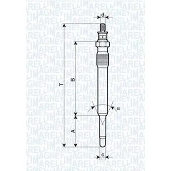 Zapalovací a žhavicí svíčka Žhavicí svíčka MAGNETI MARELLI 062900001304
