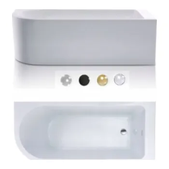 Vana Akrylátová rohová vana Braider Restia, boční odtok, 160 x 75 cm