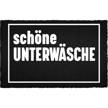 Rohožka Černá kokosová rohožka ke dveřím | Jemné prádlo Dárek