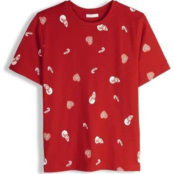 Dámské tričko GATE Bavlněné tričko s vánočním potiskem 38 625-1214/555