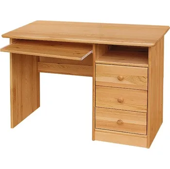 Psací stůl Psací stůl 134 pravý - masiv borovice Odstín: Dub