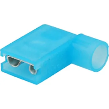 Elektrický konektor Faston konektor 6,3 mm - úhlový izolovaný - modrý