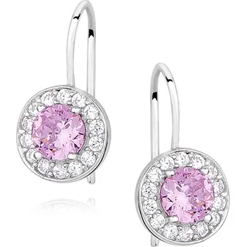 Náušnice Olivie Dětské stříbrné náušnice PINK 1623 Ag 925; ≤1,5 g.