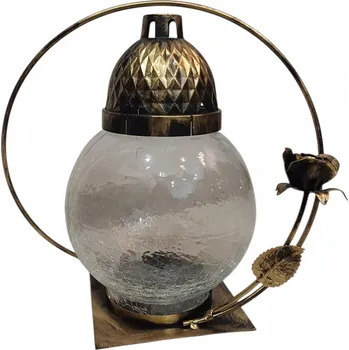 Svíčka Elegantní dekorativní hřbitovní svíčka na hrob s kovovými prvky