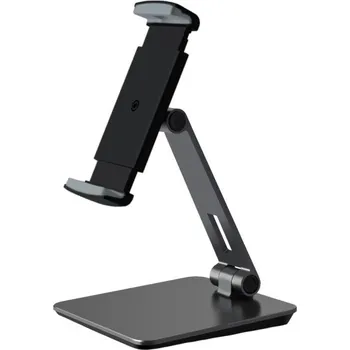 Otočný hliníkový stojánek pro iPhone / iPad - černý