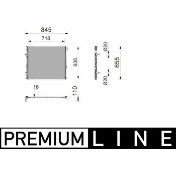 Chladič motoru Chladič vody pro motor MAHLE ORIGINAL CR 2803 000P
