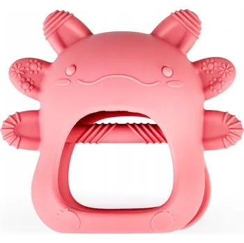 Hračka pro kojence GiliGums SILIKONOVÉ KOUSÁTKO AKSOLOTL RŮŽOVÉ PRO ZOUBKY