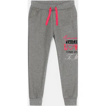 Dívčí bavlněné tepláky Kugo M6013 vel. 128 šedé