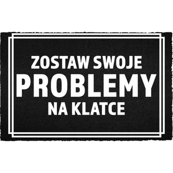 Rohožka KOKOSOVÁ VSTUPNÍ ROHOŽKA ČERNÁ - DEKORATIVNÍ PŘED DVEŘE - IDEÁLNÍ JAKO DÁREK - ODOLNÁ