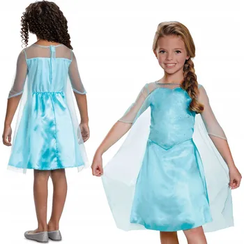 Karnevalový kostým DISNEY Elsa KOSTÝM Ledové LEDOVÉ KRÁLOVSTVÍ 110-122 ŠATY 5-6 let