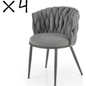 Nábytek Halmar Set 4 kusy jídelní židle / křeslo K516 šedá - výprodej skladu