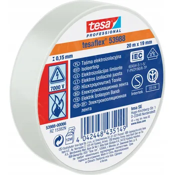 Izolační páska Izolační páska Tesa Tesaflex 19mm x 20m bílá