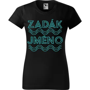 Dámské tričko DOBRÝ TRIKO Dámské tričko s potiskem Zadák vlny Barva: Černá, Velikost: 3XL