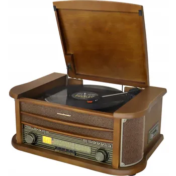 Hi-Fi komponenty Hnědý gramofon Soundmaster NR560