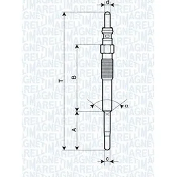 Zapalovací a žhavicí svíčka Žhavicí svíčka MAGNETI MARELLI 062900080304