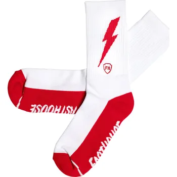 Pánské ponožky Fasthouse Wired Sock White Red Velikost: 43-46 650004-14-10