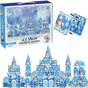 ostatní stavebnice Stavebnice 96 EL Zimní konstrukční edice Magnetic Tiles Blocks