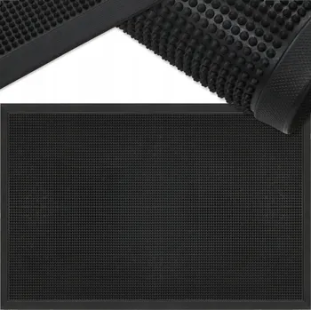 Rohožka GUMOVÁ VENKOVNÍ ROHOŽKA PŘED DVEŘE 45x75 cm - VELKÁ ČISTICÍ ZÓNA S KOLÍKY