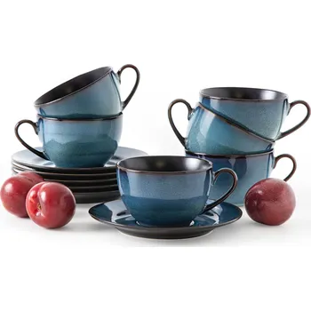 SADA 6 ŠÁLKŮ S PODŠÁLKY 220 ML BALI RITZENHOFF REAKTIVNÍ GLAZURA